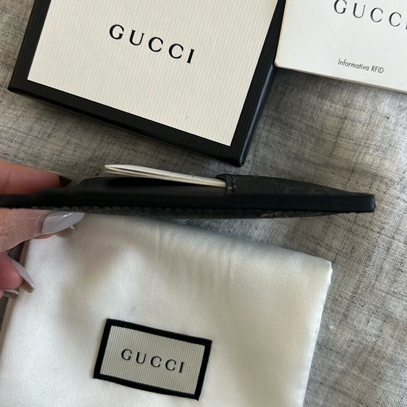 🆕💯% Auth Gucci GG Supreme Canvas Card Case NWT Black Tiger 🐅 - Picture 5 of 6